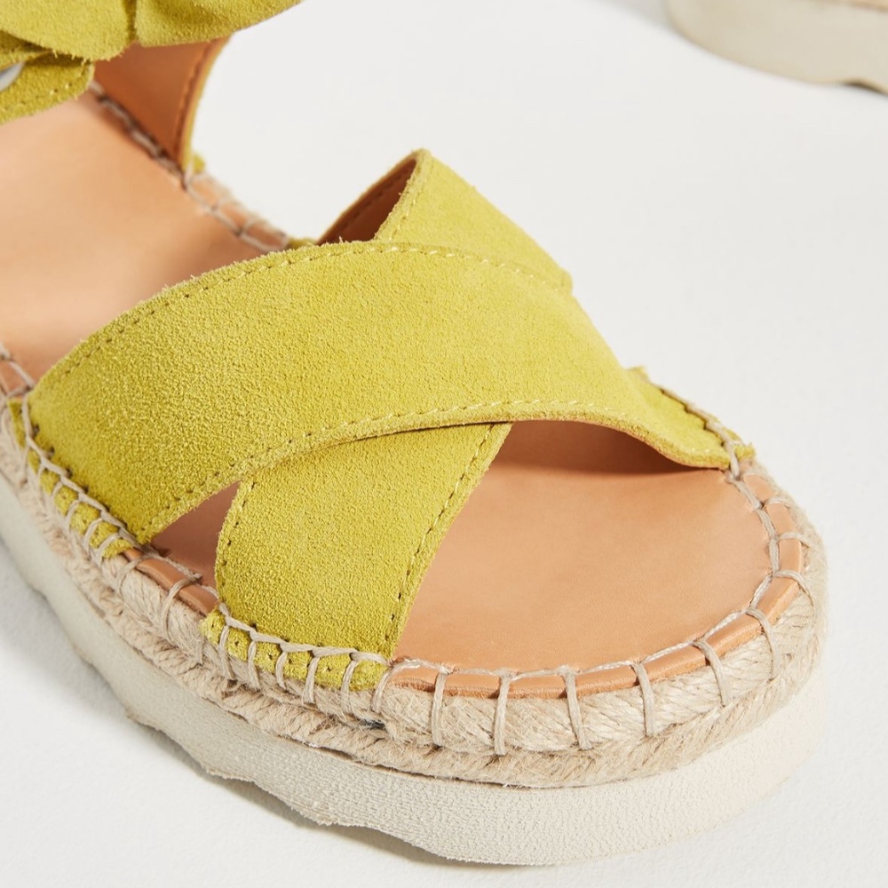 Anthro yellow shoes